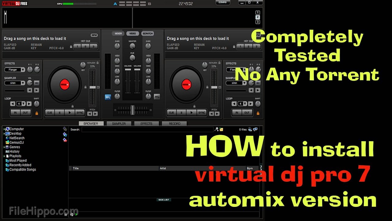 Virtual dj 7.0.5 free. download full version